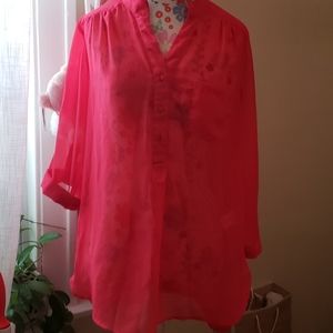 Magenta dress blouse